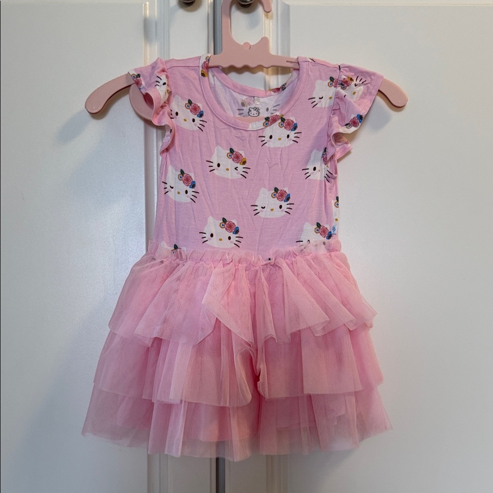 Posh Peanut Pink Hello Kitty Tiered Tulle Dress